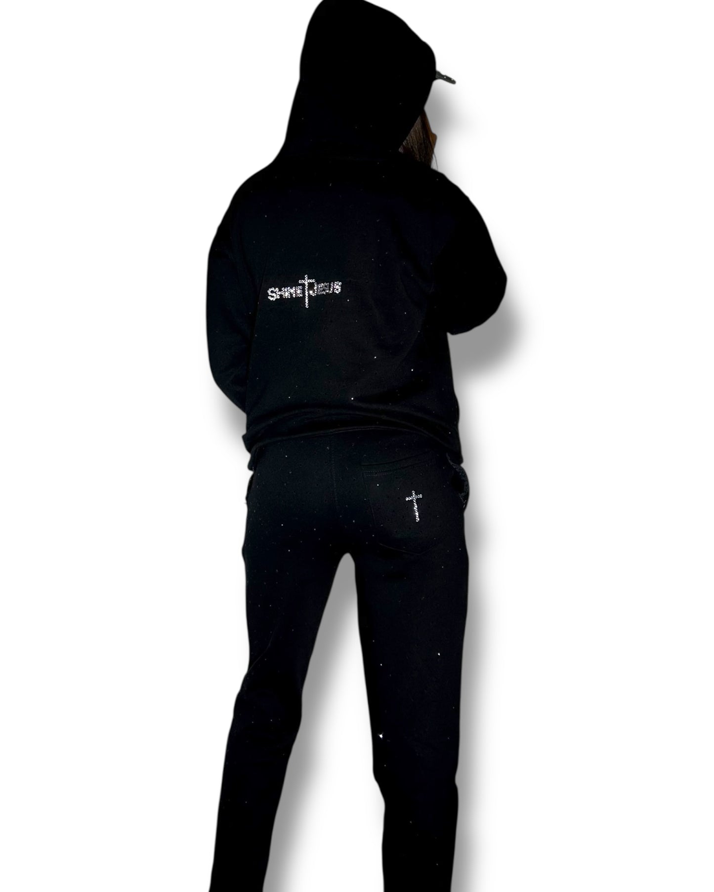 Jesus’ Girl Rhinestone Hoodie Set