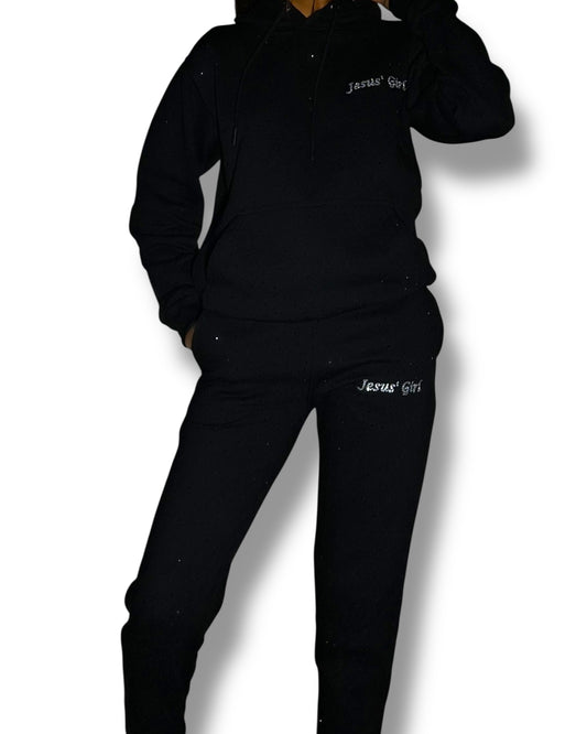 Jesus’ Girl Rhinestone Hoodie Set